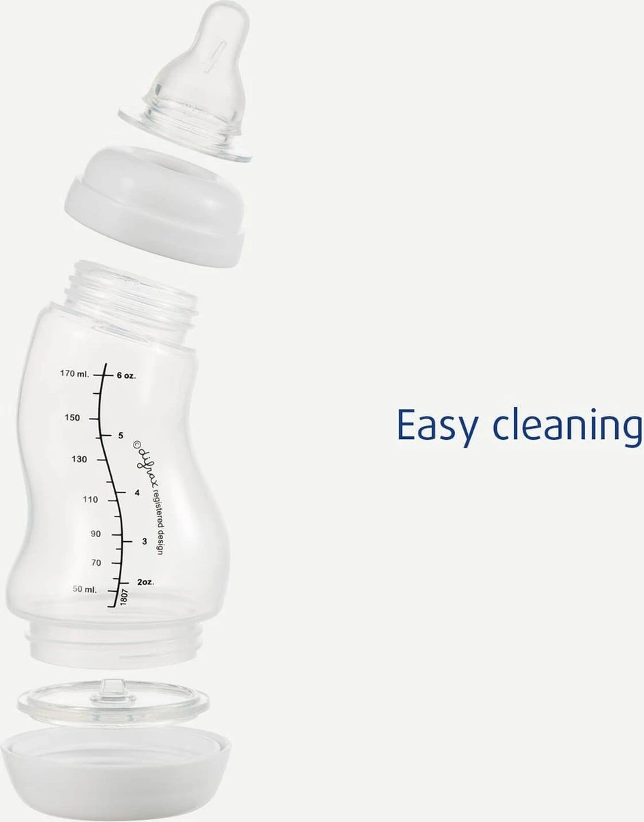 Difrax - S-Fles Duopack - Wit/Blauw - 250ml - 0+ Maanden - Afbeelding 9