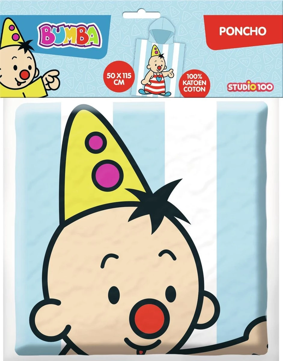 Bumba Badponcho - Poncho Met Bumba & Bumbalu (50x115 Cm) - 100% Katoen - Afbeelding 3