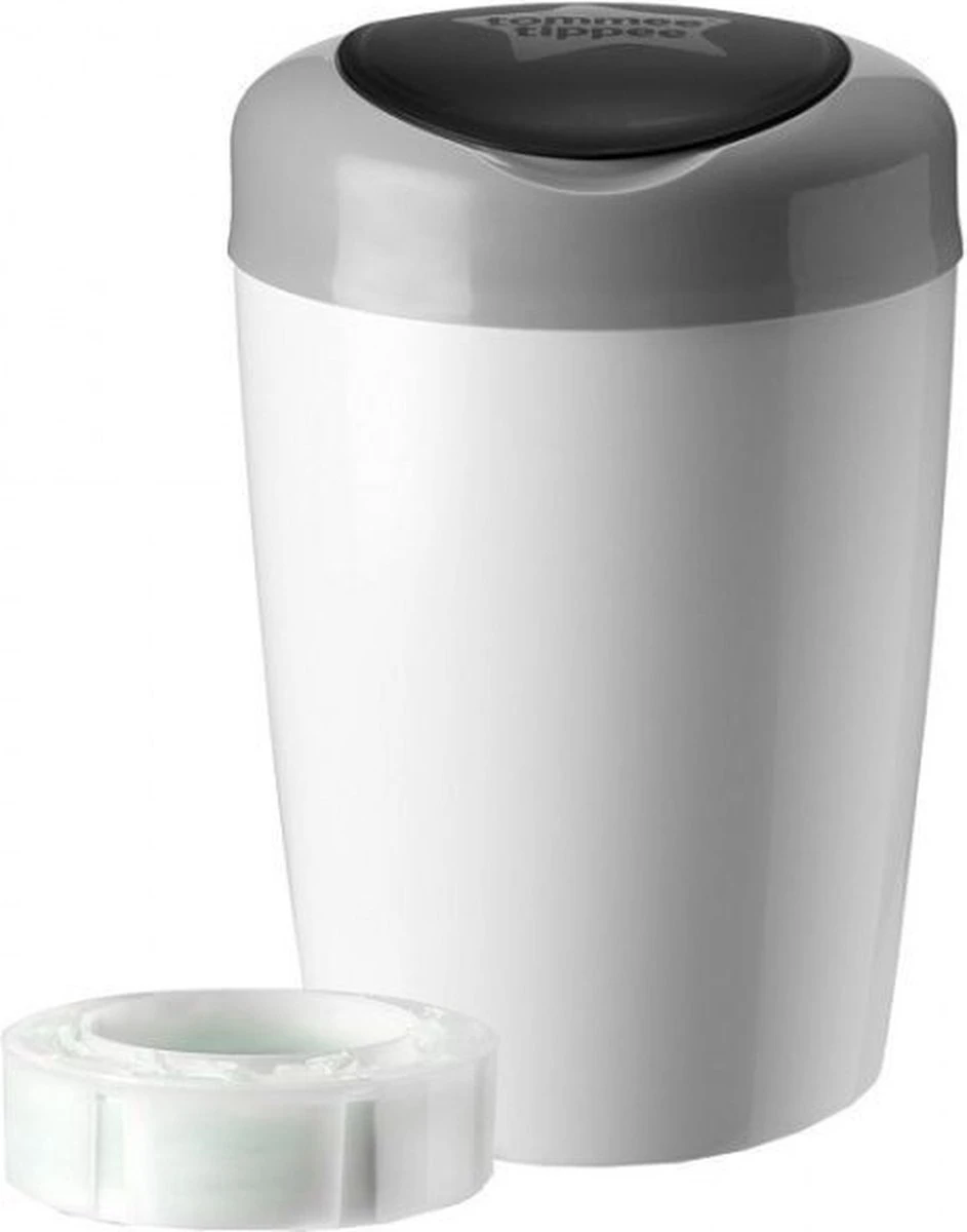 Tommee Tippee Simplee Sangenic Luieremmer, Milieuvriendelijker Systeem, Inclusief 1 Navulcassette Met Duurzaam Geproduceerde Antibacteriële GREENFILM, Grijs - Afbeelding 8