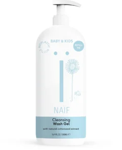 Naïf Reinigende Wasgel Pompfles - Baby En Kind – 500ml – Met Natuurlijke Ingrediënten