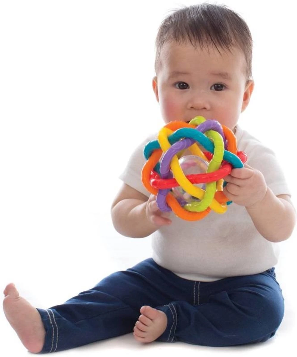 Playgro Buigbare Bendy Ball - Grijp- En Bijtspeelgoed - Incl Rammelaar - Activiteitenbal - Afbeelding 2