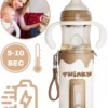 Twinky® Bottlewarmer GO – Draagbare Baby Flessenwarmer Voor Onderweg En Thuis – Incl. PPSU-Kwaliteit Babyflesje + Poederdoosje – USB-C Oplaadbaar